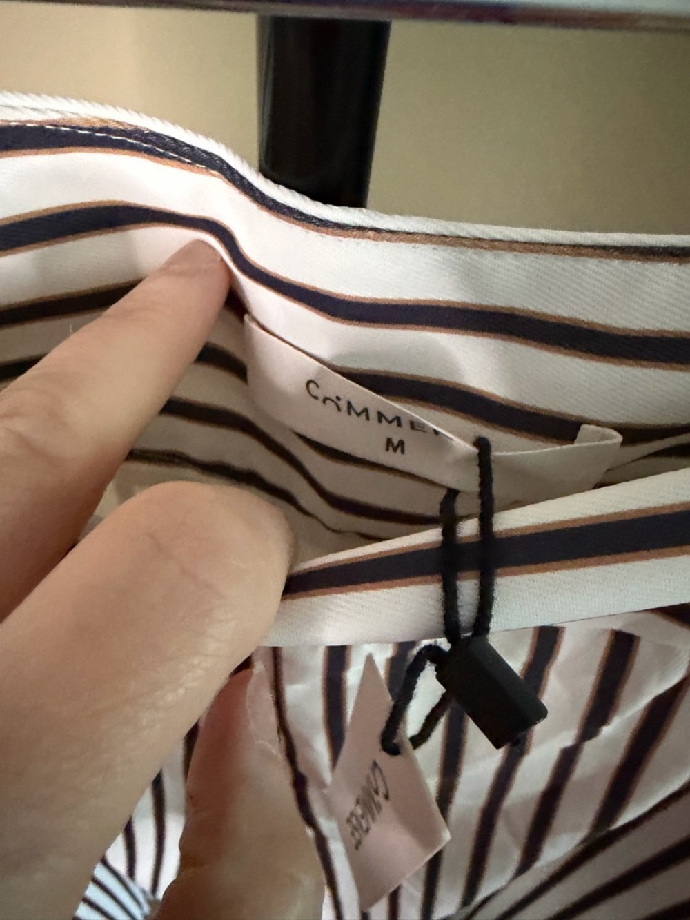 NWT Commense Striped Wide-Leg Pants Size Medium - Picture 4 of 4